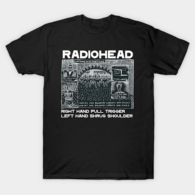 The Bends Computer In Rainbows Pablo A Moon-Radio Pool Amnesic T-Shirt by glorywine